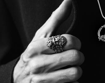 Zeus King of The Gods Handmade Sterling Silver Men Ring, Ancient Greek Gods Mythology Ring, Mythology Jewelry, Minimalist Ring, Ring For Men