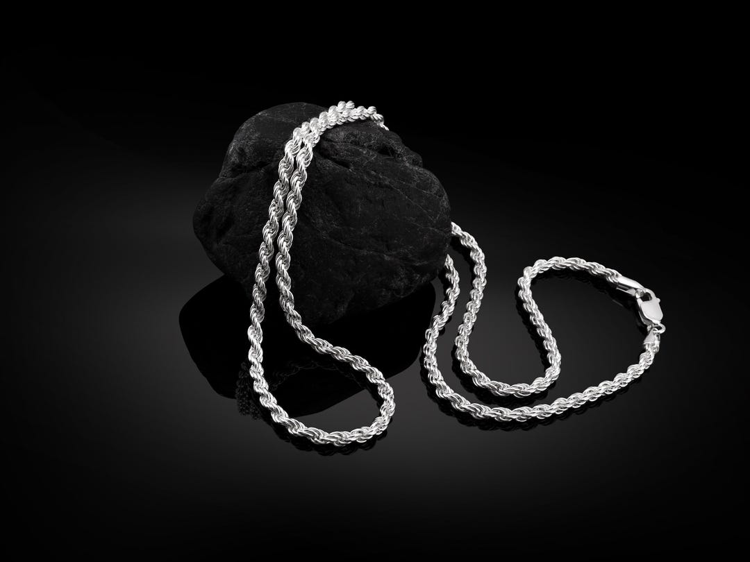Small Size Rope Chain Necklace, Unique Rope Chain 4,5mm, Men Chain Gift ...