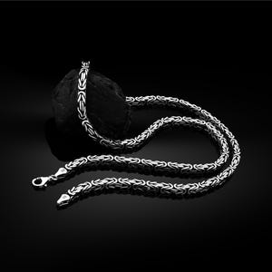 925 sterling silver braided chain for men, Unique design for everyday wear, Fashionable and stylish necklace, Perfect mens gift for him