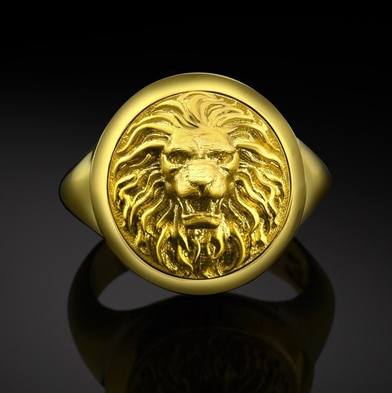 10k gold lion on sale ring
