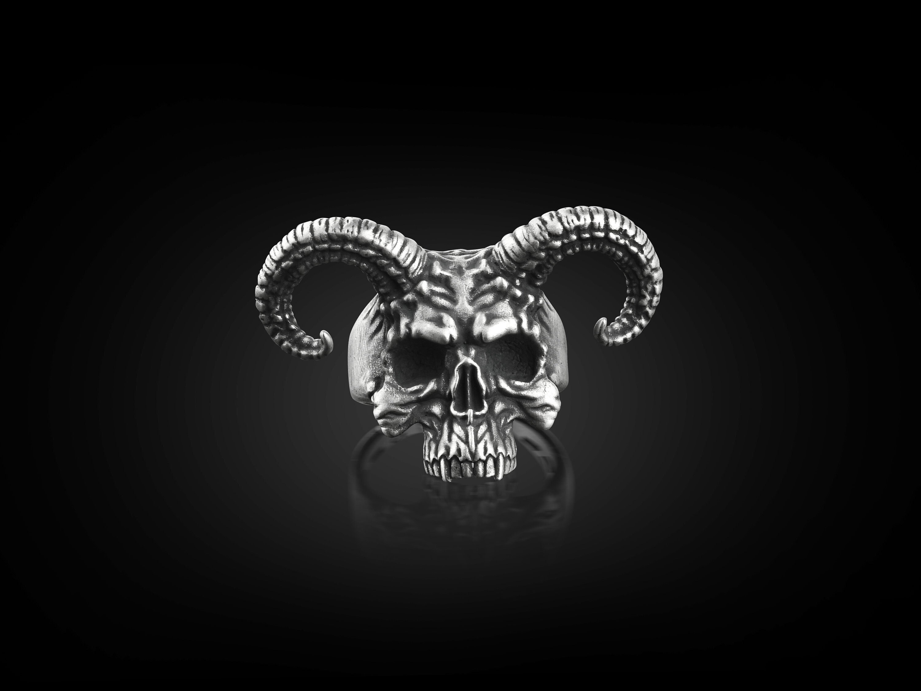 Ram Skull Mens Ring in Oxidized Silver Goat Skull Ring in - Etsy Canada Ram Skull Mens Ring in Oxidized Silver Goat Skull Ring in - Etsy Canada