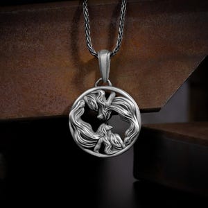 Gemini handcrafted 925 sterling silver charm men necklace, Gemini zodiac sign jewelry, Horoscope gemini birthday gift, Gifts for dad or mom