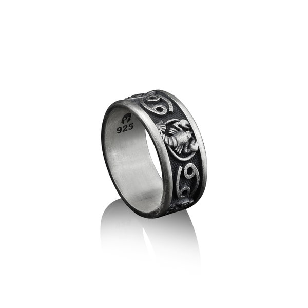 Skorpion Sterling Silber Sternzeichen Ring, 925 Silber Skorpion Ring, Herren Ehering Ring, Celestial Schmuck, Sternbild Ring, Geburtstagsgeschenk
