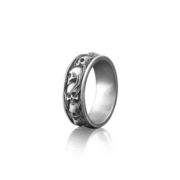 Gothic Wedding Rings Etsy