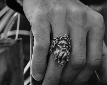 銀製 silver 925刻印 ギリシャ神話ポセイドン図 ゴブレット 798ｇ Antique Jewelry 海王神の指輪、ギリシャ神話、ポセイドン