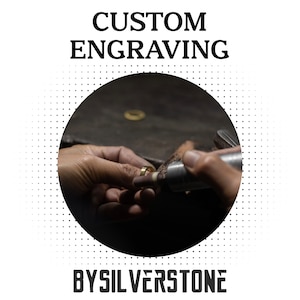 Anillo o collar con grabado personalizado de BySilverStone, regalo unisex personalizado