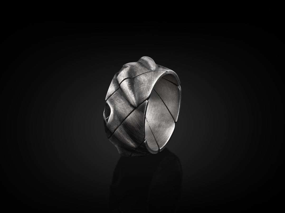 Revolver Magazine Handmade Sterling Silver Men Band Ring, Bullets ...
