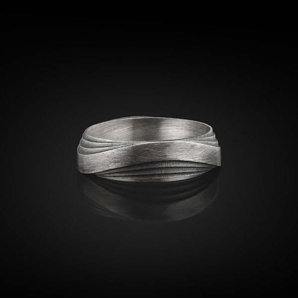 Elegant Handmade Sterling Silver Men Band Ring, Stylish Men Wedding Ring, Silver Fashionable Men Wedding Band, Ornament Ring, Statement Ring