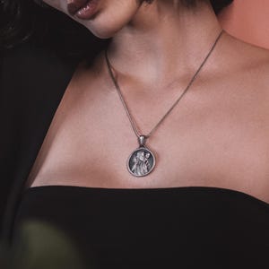 Guter Hirte Anhänger, der gute Hirte Jesus Christus Sterling Silber Männer Charm Halskette, guter Hirte Silber Männer Schmuck, christliches Geschenk