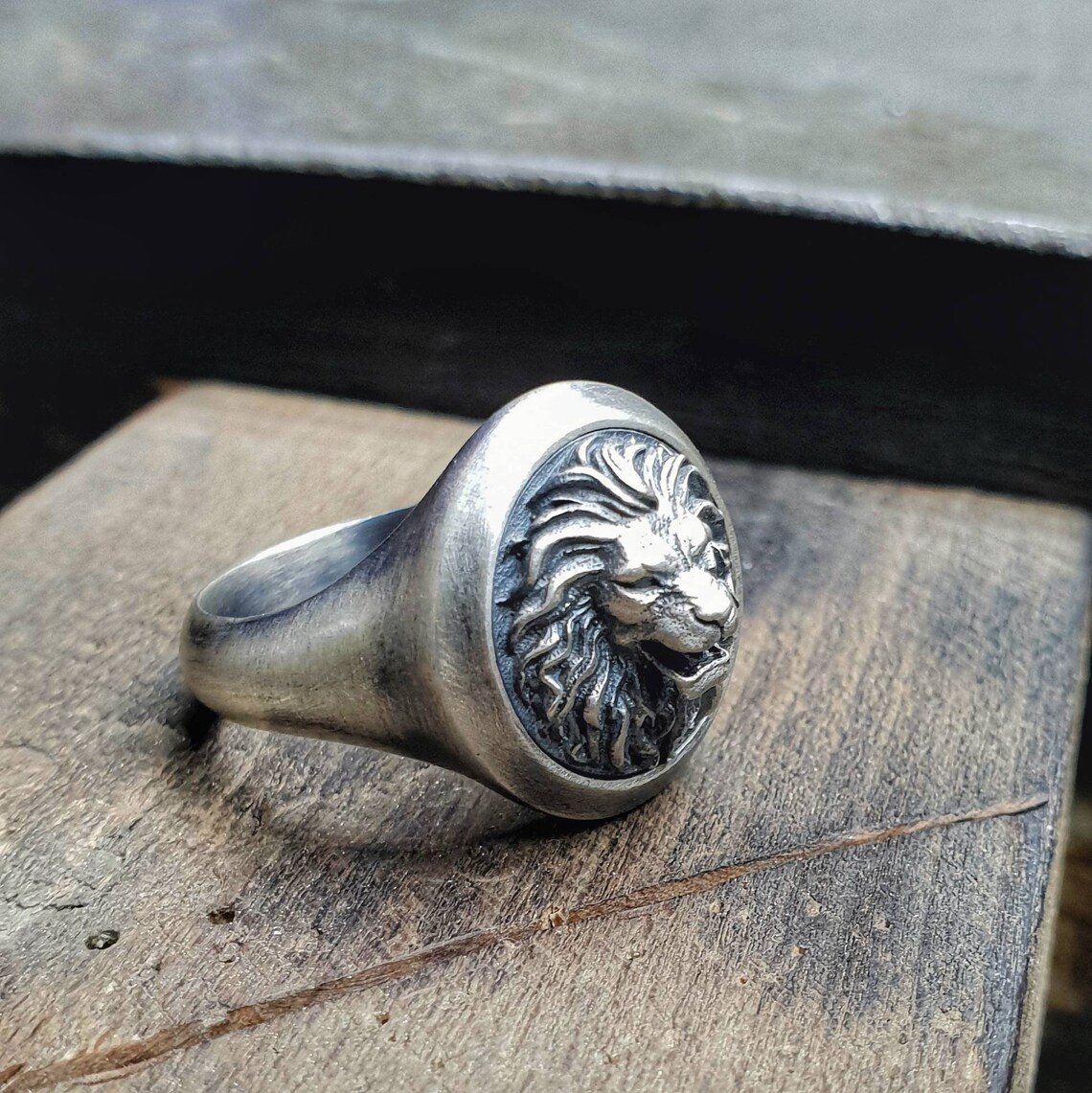 Mens Silver Lion Ring Lion Head Ring Mens African Etsy
