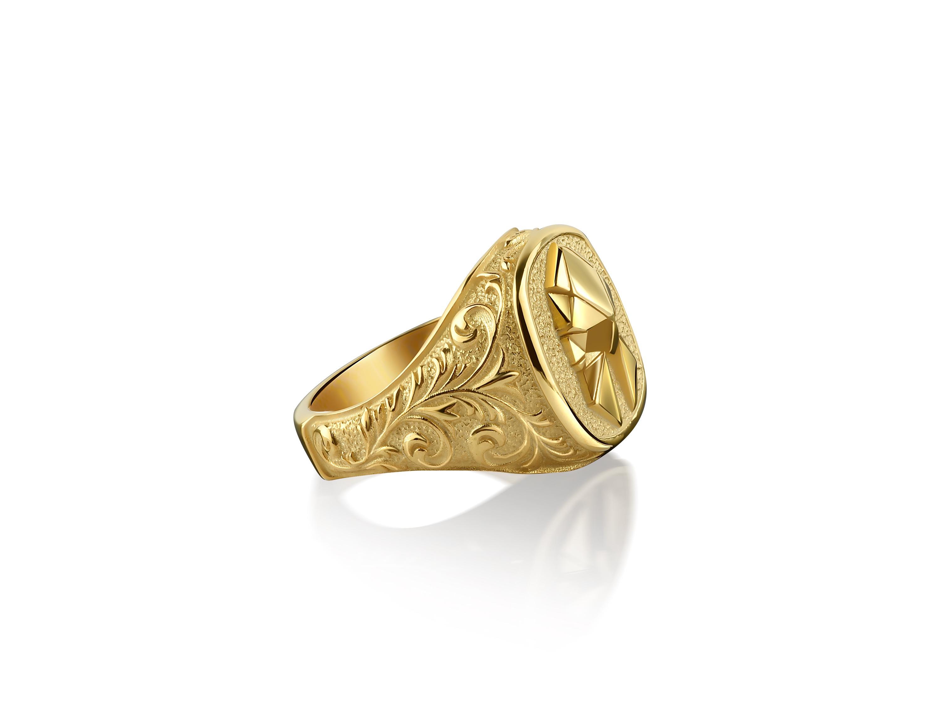 BySilverStone Wild Wolf Signet Ring - Sterling Silver Chunky Ring For Men & Women - View #2