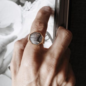 Handmade American Eagle Men Ring, Gold Plated Eagle Ring, 925 Silver Eagle Signet Mens Ring, Sterling Silver Wedding Men Ring, Ring For Mens