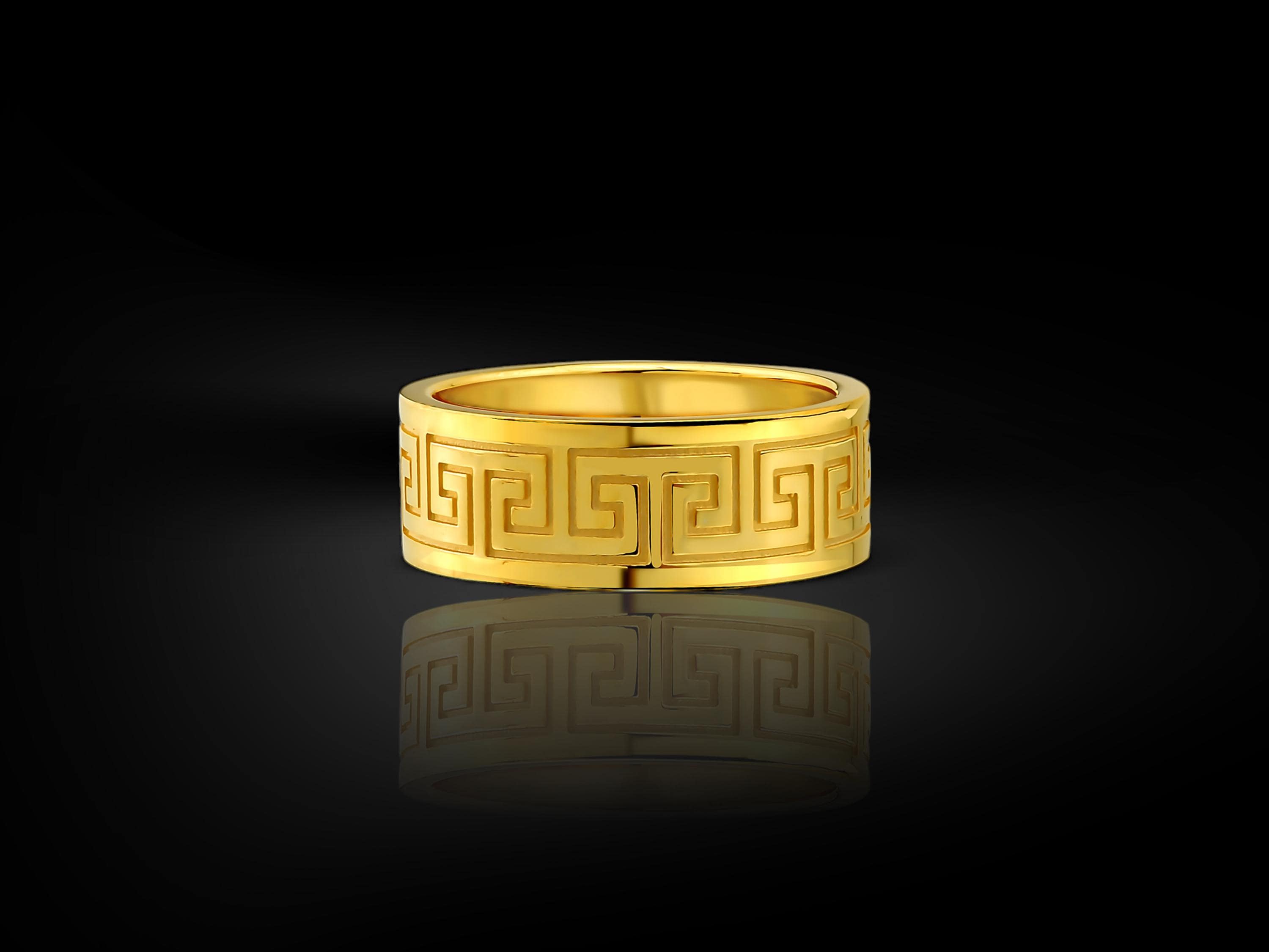 Anillo Greca Anillos De Oro Para Hombre Versace Greca Ring México