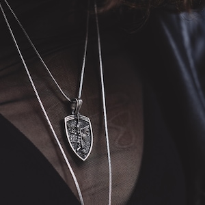Saint Michael The Archangel Handmade Sterling Silver Charm Necklace, Archangel Men Jewelry, Saint Michael Archangel Pendant, Christian Gift