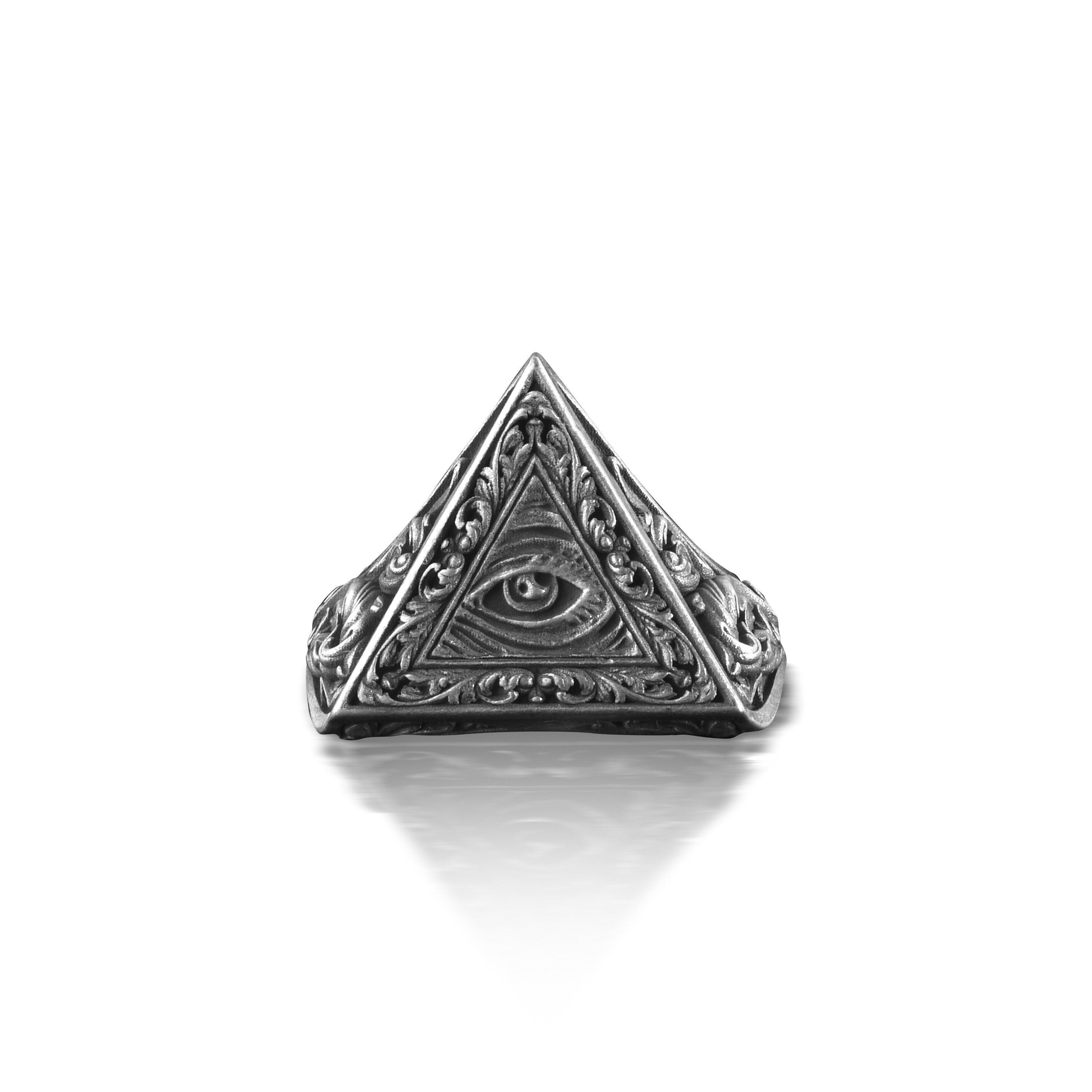 Silver Pyramid 2 Prong Stud