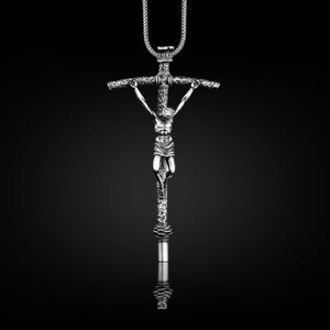 Papal Crucifix Cross Necklace For Men, Sterling Silver Jesus Necklace For Dad, Faith Necklace For Protection, Meaningful Necklace For Mama