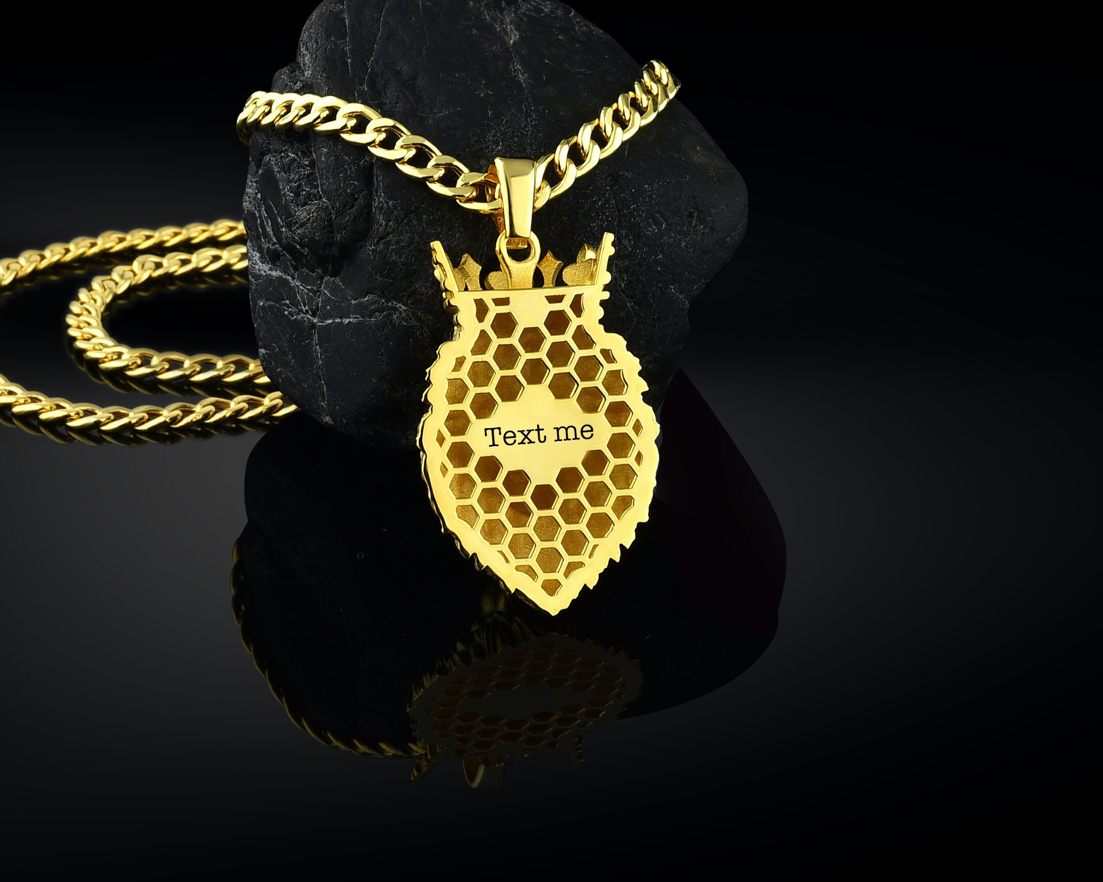 Gold Lion King Mens Necklace 18K Gold Lion Pendant With Cuban - Etsy UK