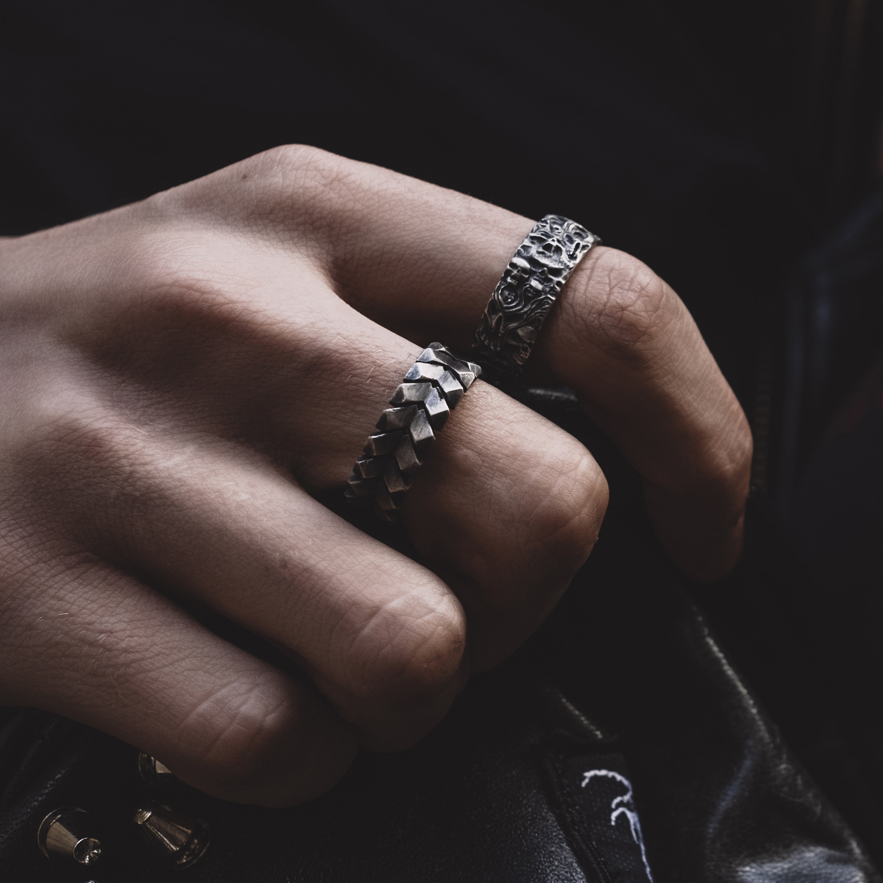 Buy Demons Handmade Sterling Silver Men Band Ring, Lucifer Stackable Biker  Ring, Silver Gothic Jewelry, Skull Gothic Ring, Anniversary Gift Online in  India - Etsy