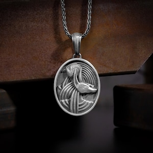 Silver Anubis pendant necklace for men or women, Egyptian mythology jewelry for man, Customizable birthday and mothers day Ideas silver gift