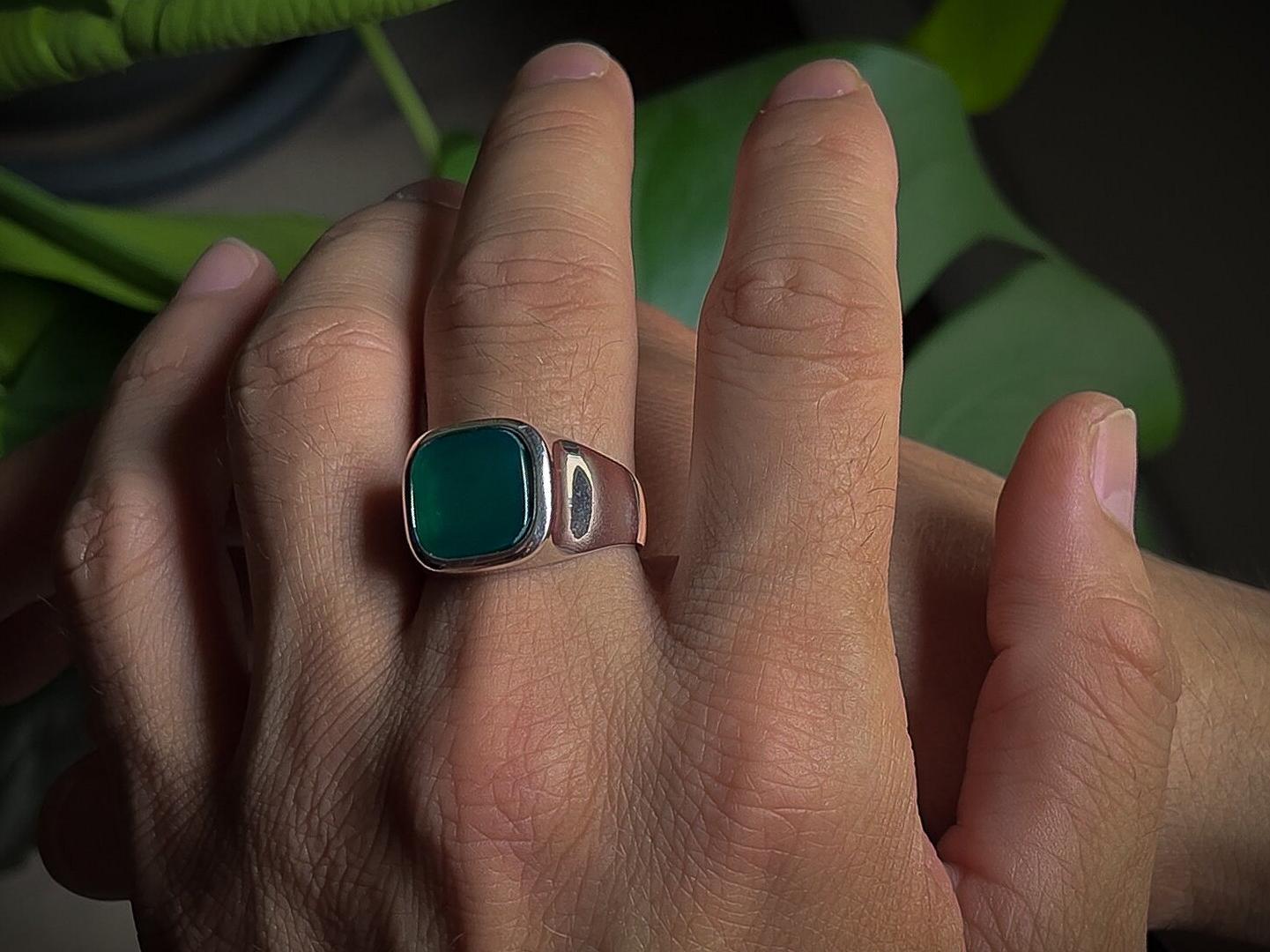 SILVER925 GREEN SQUARE RING/シルバー/リング アクセサリー