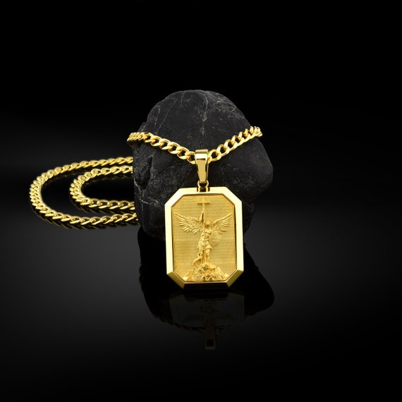 14k gold st michael cheap necklace