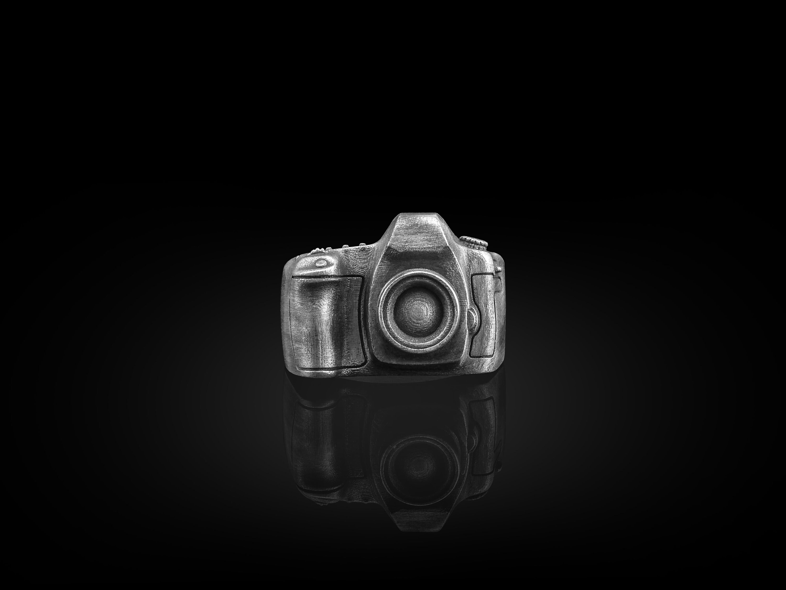 Photo Camera Handmade Sterling Silver Men Ring Silver - Etsy