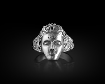 Silberring Mit Auge Des Horus Ankh