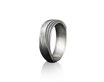 Bague élégante faite main en argent sterling pour homme, alliance élégante pour homme, alliance argentée à la mode pour homme, bague ornementale, bague tendance