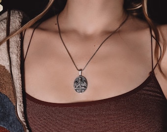 Star Wars Mandalorian handgemaakte sterlingzilveren heren bedelketting, Star Wars zilveren mannen sieraden, Mandalorian hanger, gamer cadeau, nerd cadeau