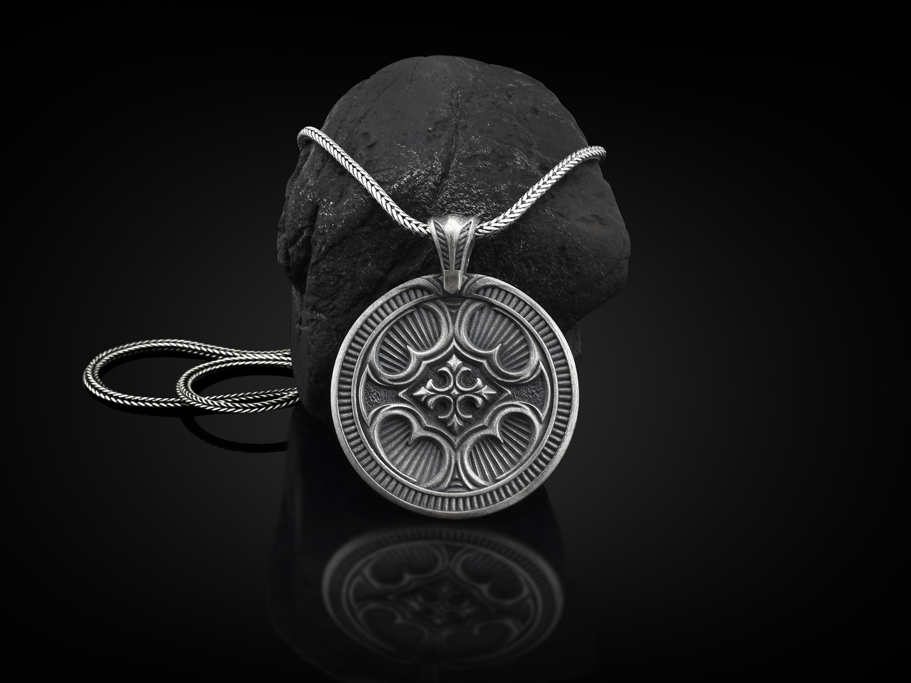 Virgo Handmade Sterling Silver Men Charm Necklace, Virgo Zodiac Sign ...