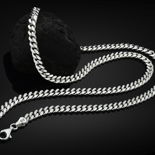 Sterling Silver Handmade Curb Necklace 