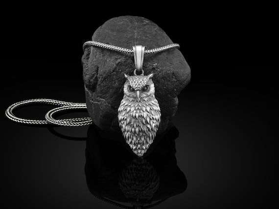 Mens owl pendant sale