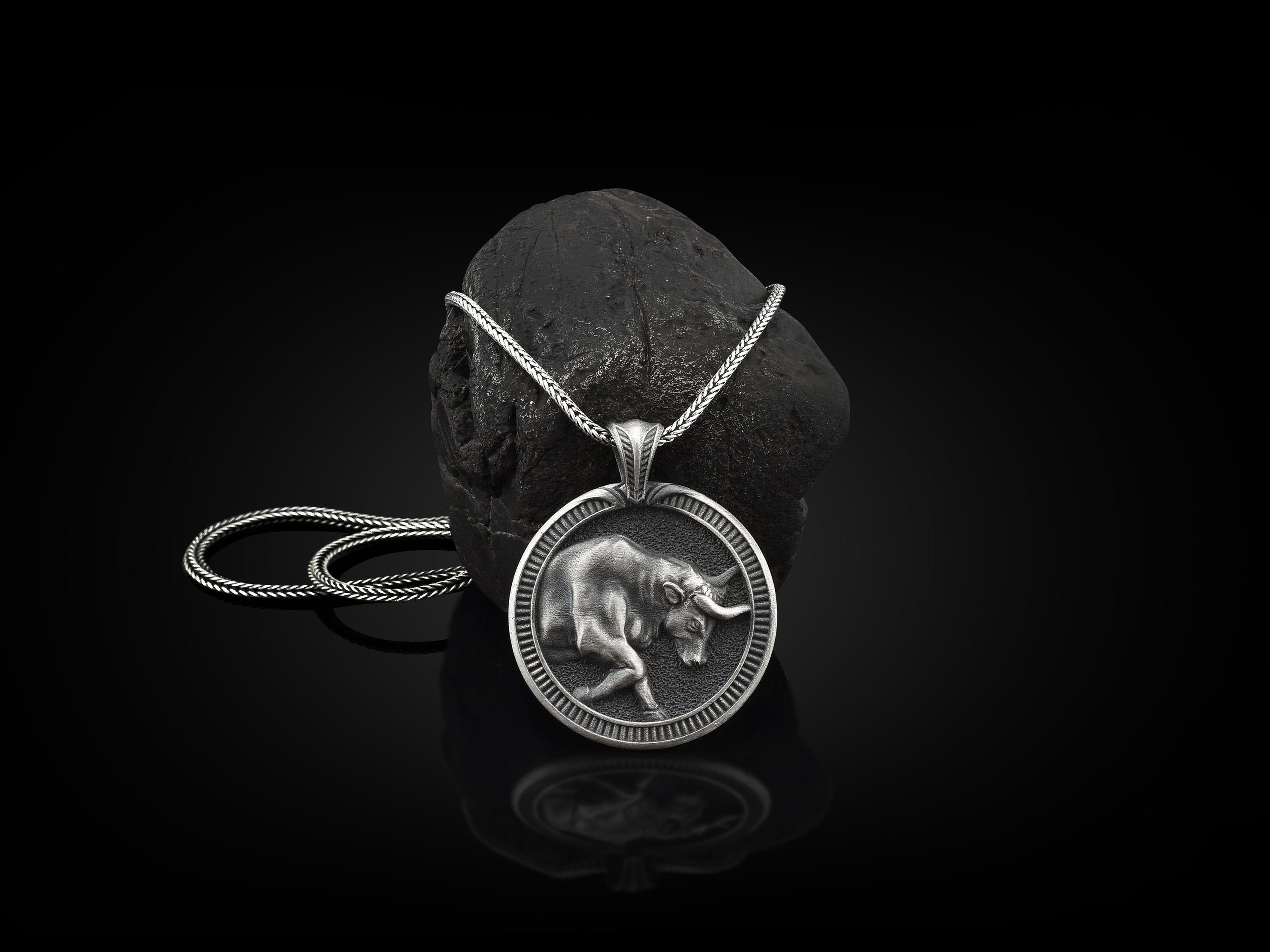 Taurus Handmade Sterling Silver Men 