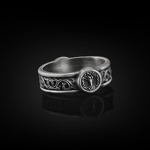 Yggdrasil Tree of Life Handmade Sterling Silver Men Band Ring, Tree of Life Wedding Ring, Stackable Mythology Ring, Anniversary Ring Gift