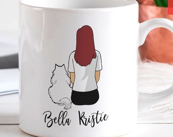 Custom Pomeranian Mom Mug - Personalized Dog Mama Gift at Mothers Day for Pom Dog Owner, or Coffee Mug Art for Dog Lovers