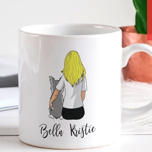 Custom Miniature Schnauzer Mom Mug - Personalized Dog Mama Gift at Mothers Day for Mini Schnauzer  Owner, or Coffee Mug Art for Dog Lovers