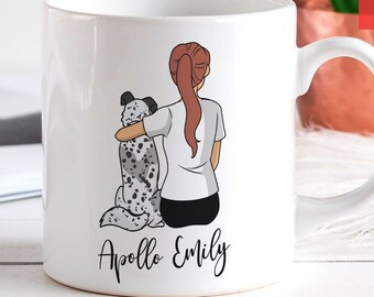 Custom English Setter Mom Mug - Personalized Dog Mama Gift at Mothers Day for Belton Owner, or Coffee Mug Art for Dog Lovers