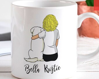 Custom Great Pyrenees Mom Mug - Personalized Dog Mama Gift at Mothers Day for Pyrenean Mountain Dog Owner, or Coffee Mug Art for Dog Lovers