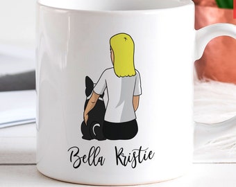 Custom McNab Mom Mug - Personalized Dog Mama Gift at Mothers Day for McNab Shepherd Owner, or Coffee Mug Art for Dog Lovers