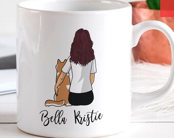 Custom Shiba Inu Mom Mug - Personalized Dog Mama Gift at Mothers Day for Shibainu Owner, or Coffee Mug Art for Dog Lovers