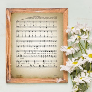 Christ Arose Printable Vintage Sheet Music | Christian Hymn Print for Antique & Farmhouse Decor | Religious Hymnal