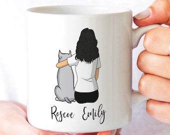 Custom Pitbull Mom Mug - Personalized Dog Mama Gift for Mothers Day for Pitbull Owner, or Pit Bull Gift Mug for Dog Lovers