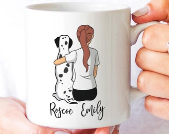 Custom Dalmatian Mom Mug - Personalized Dog Mom Gift for Mothers Day for Dalmatian Owner, or Dalmatian Gift Mug for Dog Lovers