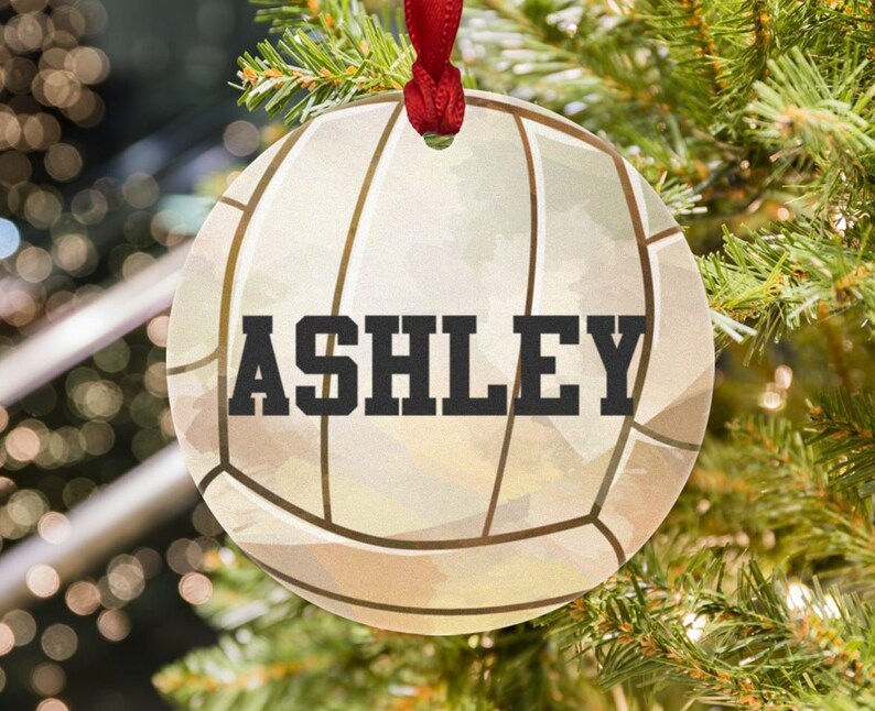 Volleyball Ornament Personalized Volleyball Christmas Etsy