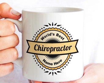 Chiropractor Coffee Mug, Gift for the Best Chiropractors, Personalized Award Design