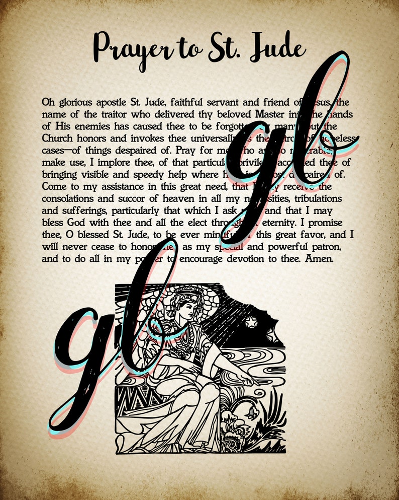 St. Jude Prayer Saint Jude Miracle Healing Scripture Wall - Etsy