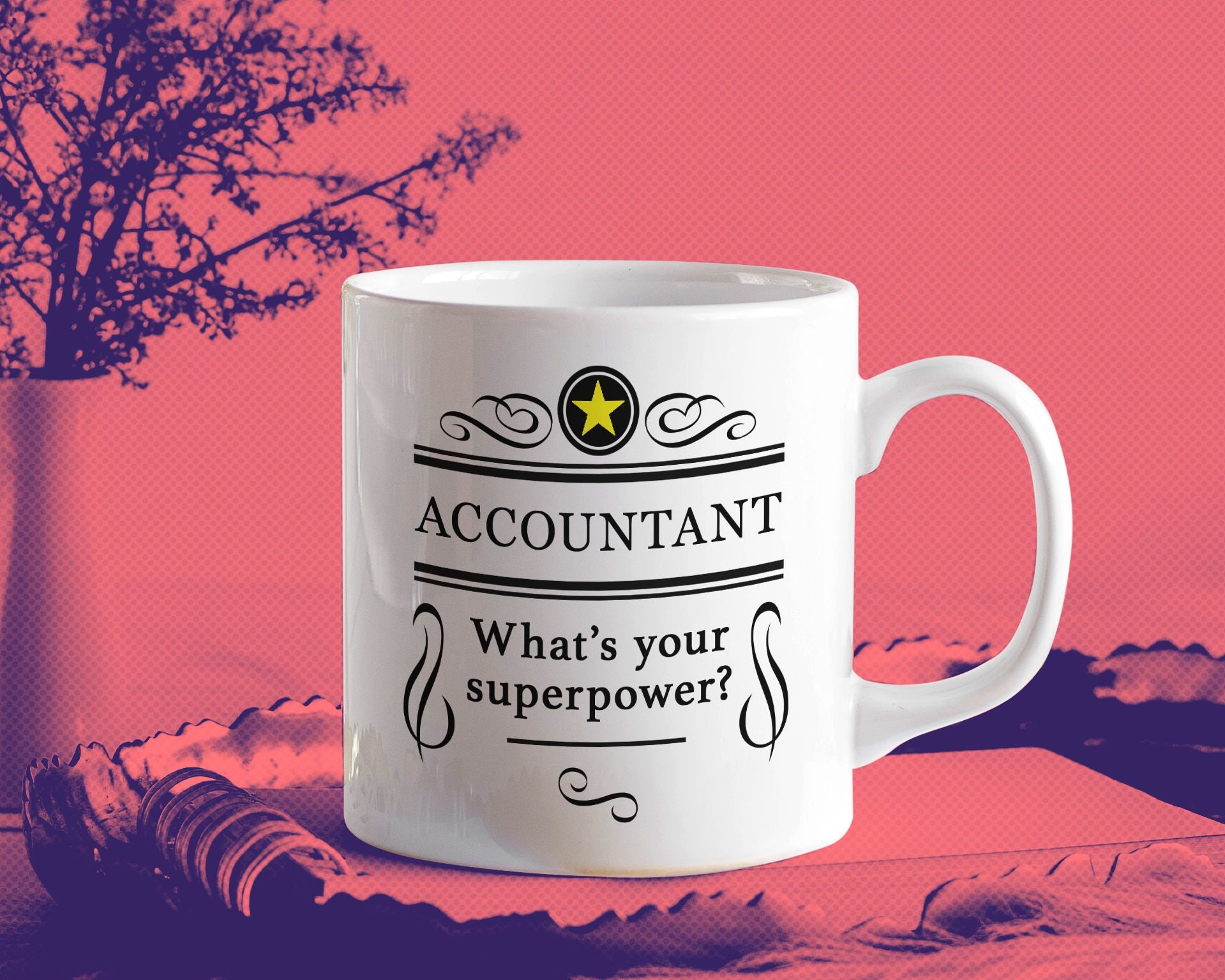 Accountant Coffee Mug, Superpower Superhero Gift for Accountants,  Appreciation and Thanks Funny Design - Etsy