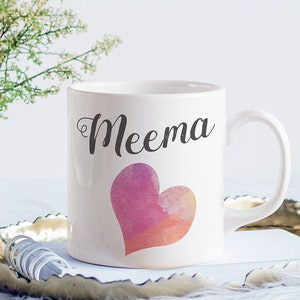 "My Favorite People Call Me Meema" Ceramic Coffee Mug - Double Sided Print Novelty Cup