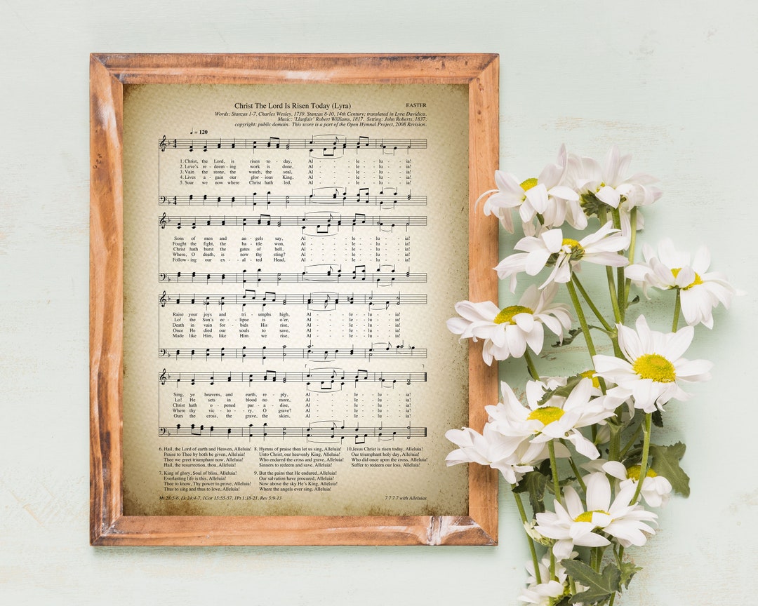 Christ the Lord is Risen Today Printable Vintage Sheet Music ...