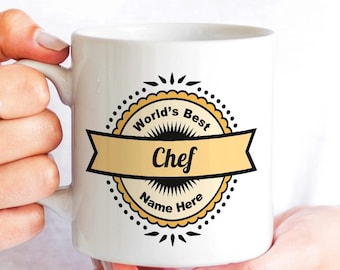 Chef Coffee Mug, Gift for the Best Chefs, Personalized Award Design
